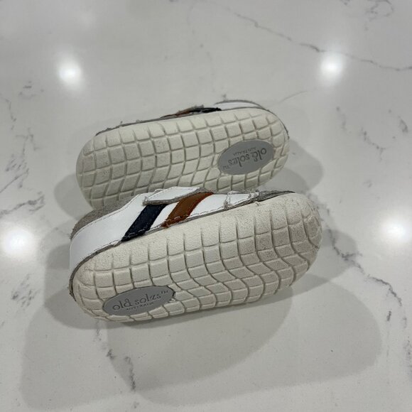 Old Soles Boy's and Girl's Thor Pave, Snow / Navy 6-9 months - Picture 5 of 10